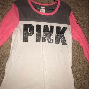 VICTORIA SECRET PINK: pink sequin longsleeve